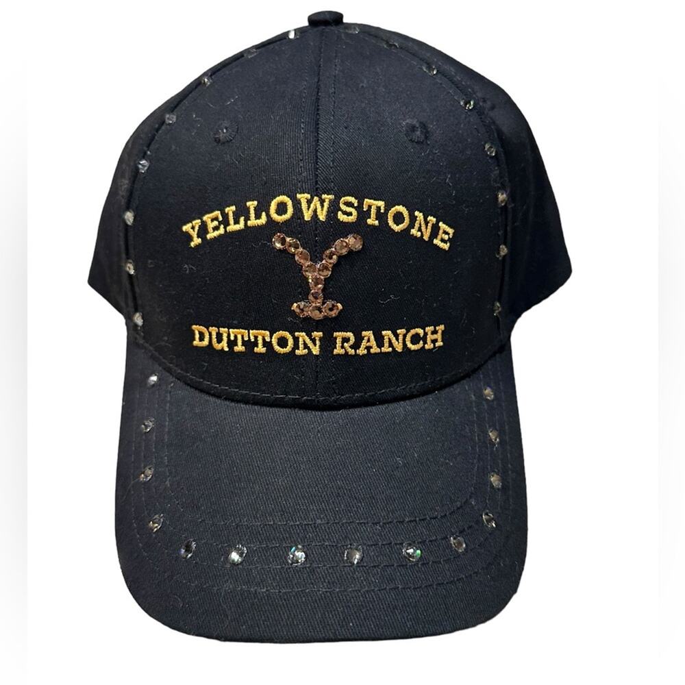 Yellowstone Dutton Ranch Women’s Adjustable Black Hat/Cap Bejeweled  NWT